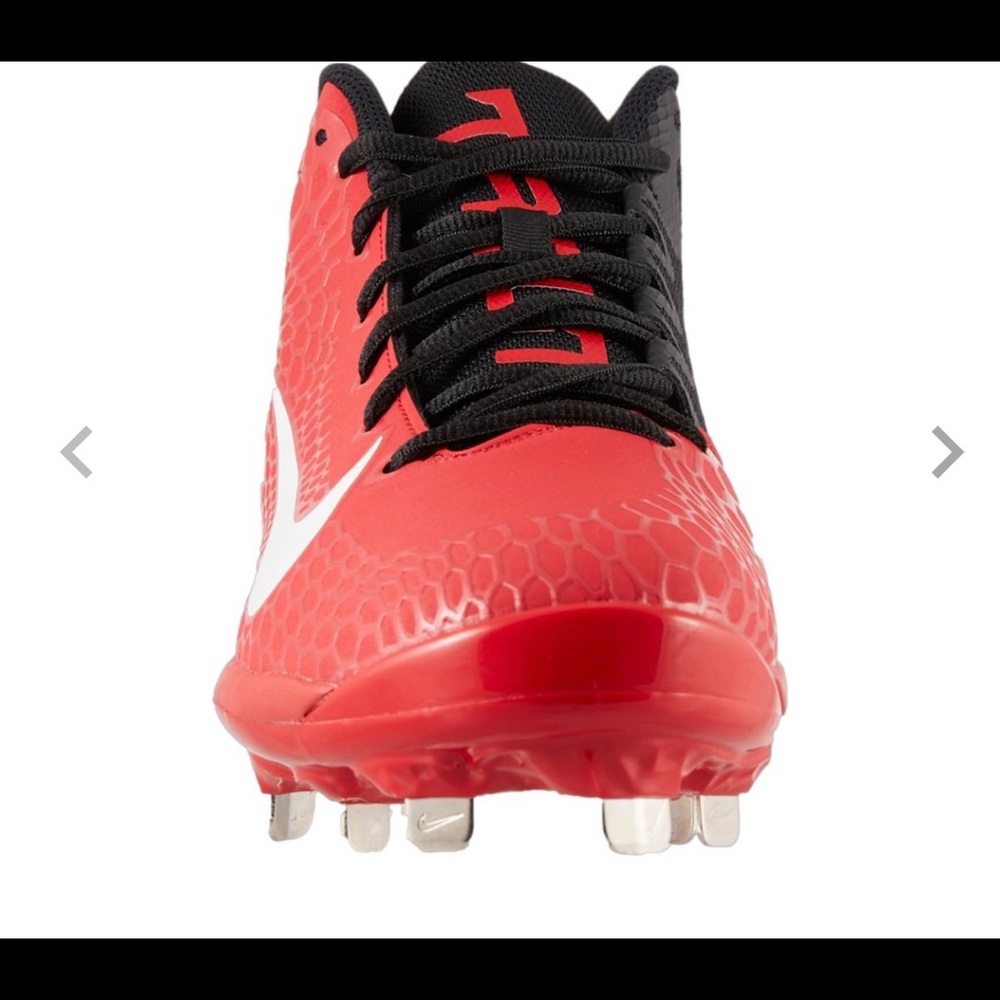 Nike Force Zoom Trout 5 Baseball Cleats Red Metal - Picture 4 of 6
